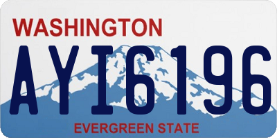 WA license plate AYI6196