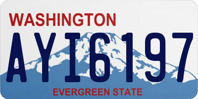 WA license plate AYI6197