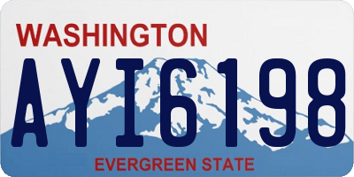 WA license plate AYI6198