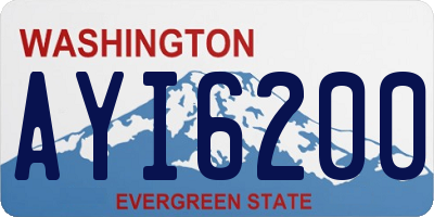 WA license plate AYI6200