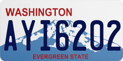 WA license plate AYI6202