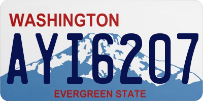 WA license plate AYI6207