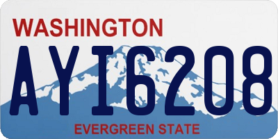 WA license plate AYI6208