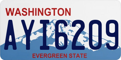 WA license plate AYI6209