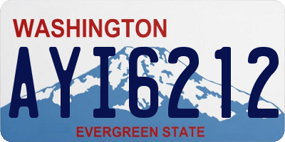 WA license plate AYI6212