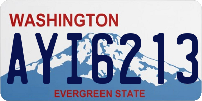 WA license plate AYI6213