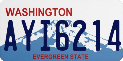 WA license plate AYI6214