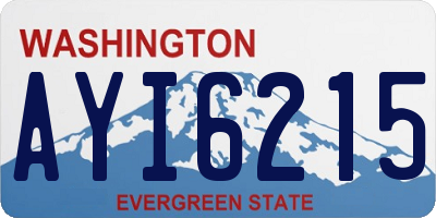 WA license plate AYI6215