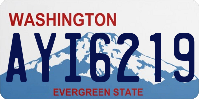 WA license plate AYI6219