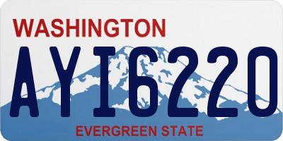 WA license plate AYI6220