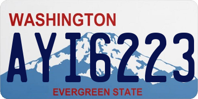 WA license plate AYI6223