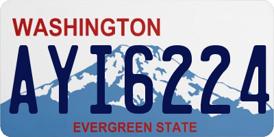 WA license plate AYI6224