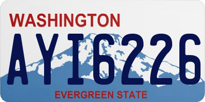 WA license plate AYI6226