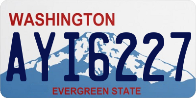 WA license plate AYI6227