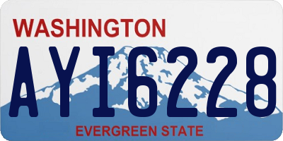 WA license plate AYI6228