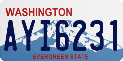 WA license plate AYI6231
