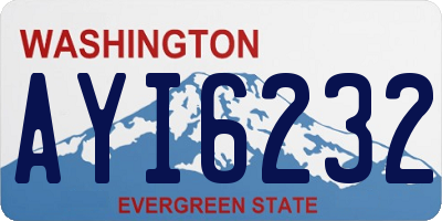 WA license plate AYI6232