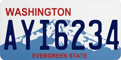 WA license plate AYI6234