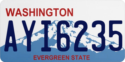 WA license plate AYI6235