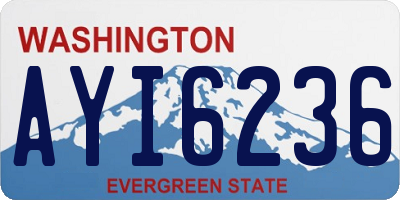 WA license plate AYI6236