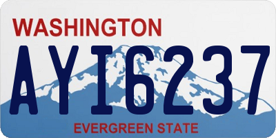 WA license plate AYI6237