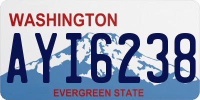 WA license plate AYI6238