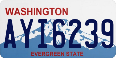 WA license plate AYI6239
