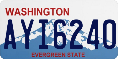 WA license plate AYI6240