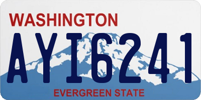 WA license plate AYI6241