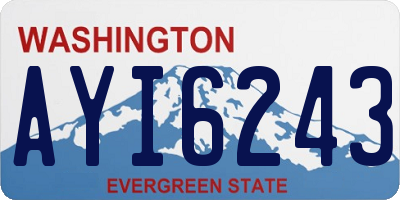 WA license plate AYI6243