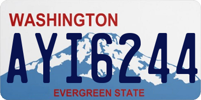 WA license plate AYI6244