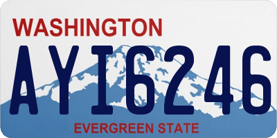 WA license plate AYI6246