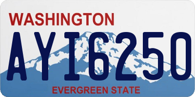 WA license plate AYI6250