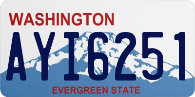 WA license plate AYI6251