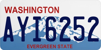 WA license plate AYI6252