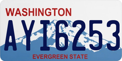 WA license plate AYI6253