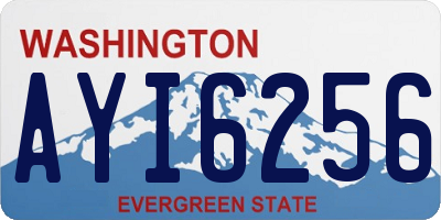 WA license plate AYI6256