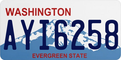 WA license plate AYI6258