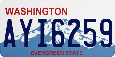 WA license plate AYI6259