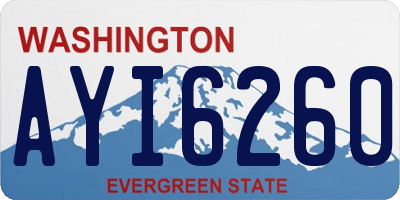 WA license plate AYI6260