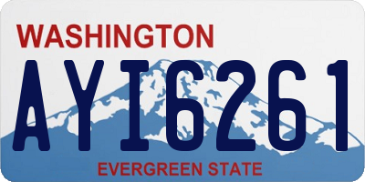 WA license plate AYI6261
