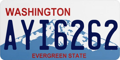 WA license plate AYI6262