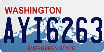 WA license plate AYI6263
