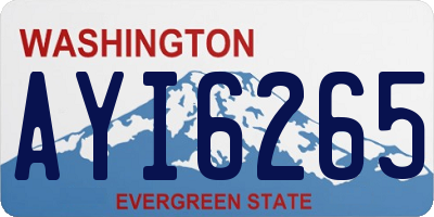 WA license plate AYI6265