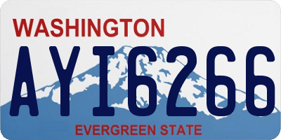 WA license plate AYI6266