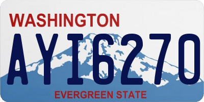 WA license plate AYI6270
