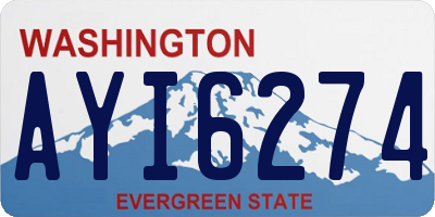 WA license plate AYI6274