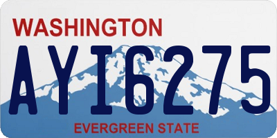 WA license plate AYI6275