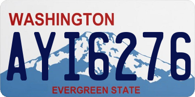 WA license plate AYI6276