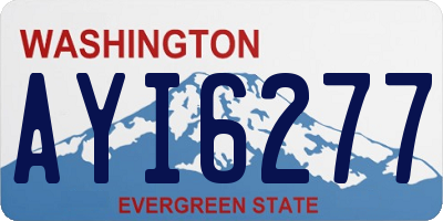 WA license plate AYI6277